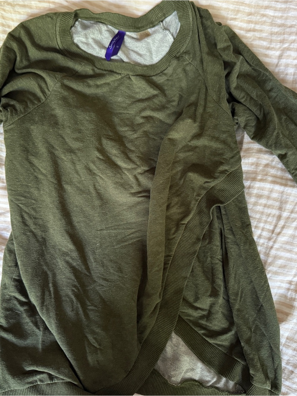 Seraphine Maternity Olive Green Long Sleeve Wrap Sweater